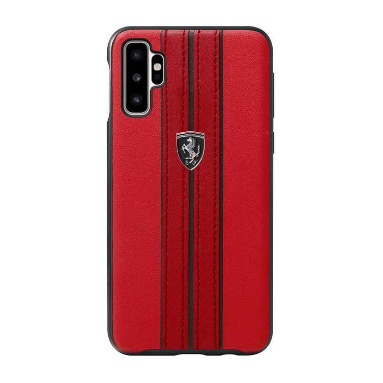 CG Mobile Ferrari Urban PU Leather لهاتف Galaxy Note 10Plus ، مقاوم للصدمات والخدوش ، سهل الوصول إلى جميع المنافذ ، حماية من السقوط ، مرخص رسميًا - أحمر