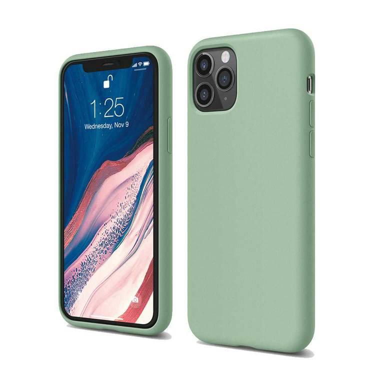 Elago Silicone Case for iPhone 11 Pro, Full Protection, Slim & Lightweight, Anti-Fingerprints, Dirt & Scratch Proof, Raised Lip for Camera & Screen Protection - Pastel Green