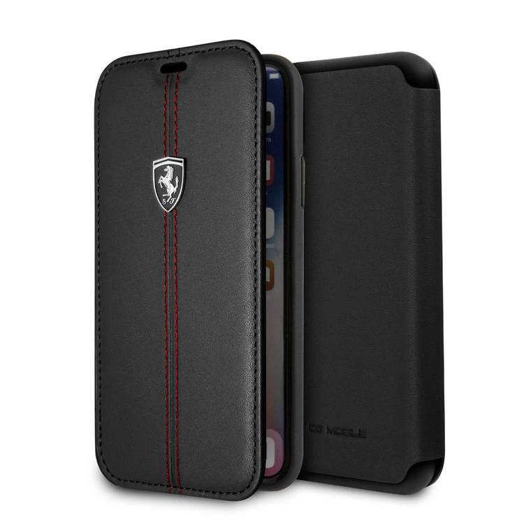 CG Mobile Ferrari Heritage Book Type Case for iPhone X - Black