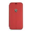 CG Mobile Ferrari Heritage Book Type Case for iPhone X, Shock-Absorption, Drop Resistant, Protective Suitable for Wireless Charger Officially Licensed Red