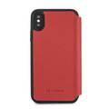 CG Mobile Ferrari Heritage 488 Genuine Leather Book Type Case for iPhone X - Red