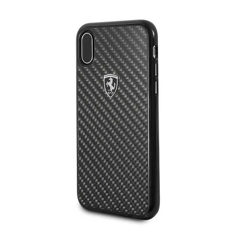 CG Mobile Ferrari Heritage Real Carbon Hard Case for iPhone X - Black