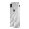 CG Mobile Ferrari Heritage Real Carbon Hard Case for iPhone X - Silver