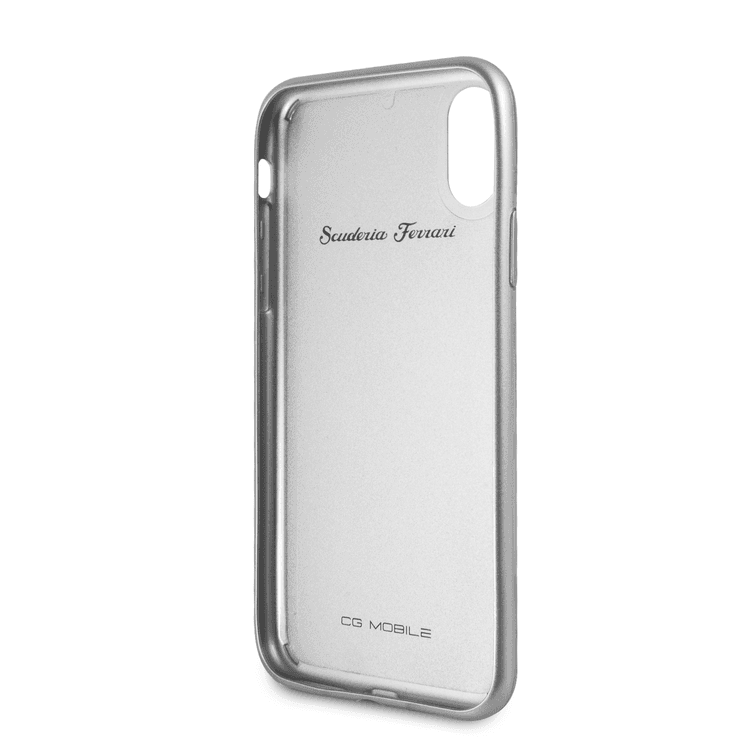 CG Mobile Ferrari Heritage Real Carbon Hard Case for iPhone X - Silver