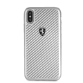 CG Mobile Ferrari Heritage Real Carbon Hard Case for iPhone X - Silver