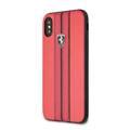 CG Mobile Ferrari Urban Off Track PU Leather Hard Case for iPhone X - Red