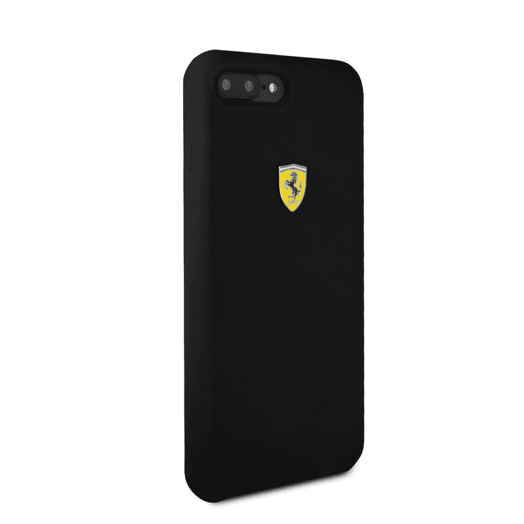 CG MOBILE Ferrari SF Silicone Phone Case Compatible for iPhone 8 / 7 Plus | Protective Mobile Case Officially Licensed - Black