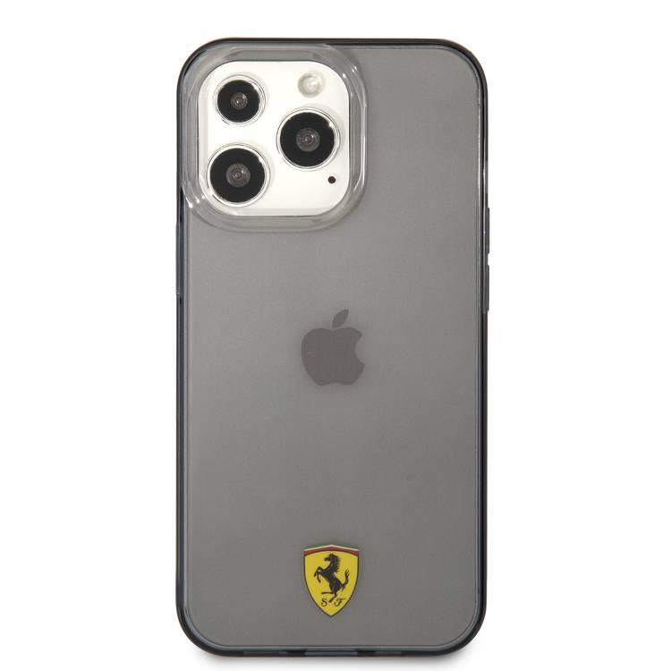 CG Mobile Ferrari Transparent Black Shadow Print Logo For iPhone 13 Pro Max (6.7") - Black