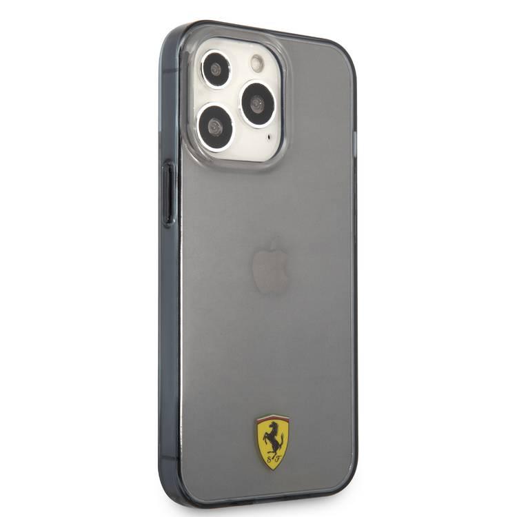 CG Mobile Ferrari Transparent Black Shadow Print Logo For iPhone 13 Pro Max (6.7") - Black