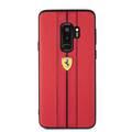 CG MOBILE Ferrari On Track PU Leather Hard Phone Case Compatible for Samsung Galaxy S9 Plus | Protective Mobile Case Officially Licensed - Red