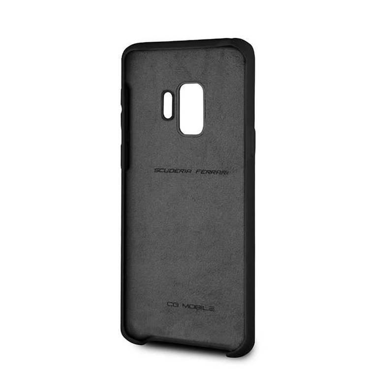 CG MOBILE Ferrari SF Silicone Phone Case Compatible for Samsung Galaxy S9 | Protective Mobile Case Officially Licensed - Black