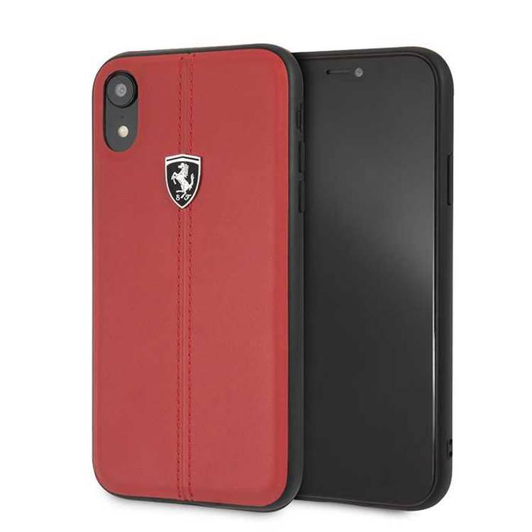 CG Mobile Ferrari Heritage Hard Case for iPhone Xr, Shock Absorbent, Scratch Resistant, Drop Protection Back Cover Suitable with Wireless Charging Officially Licensed - Red