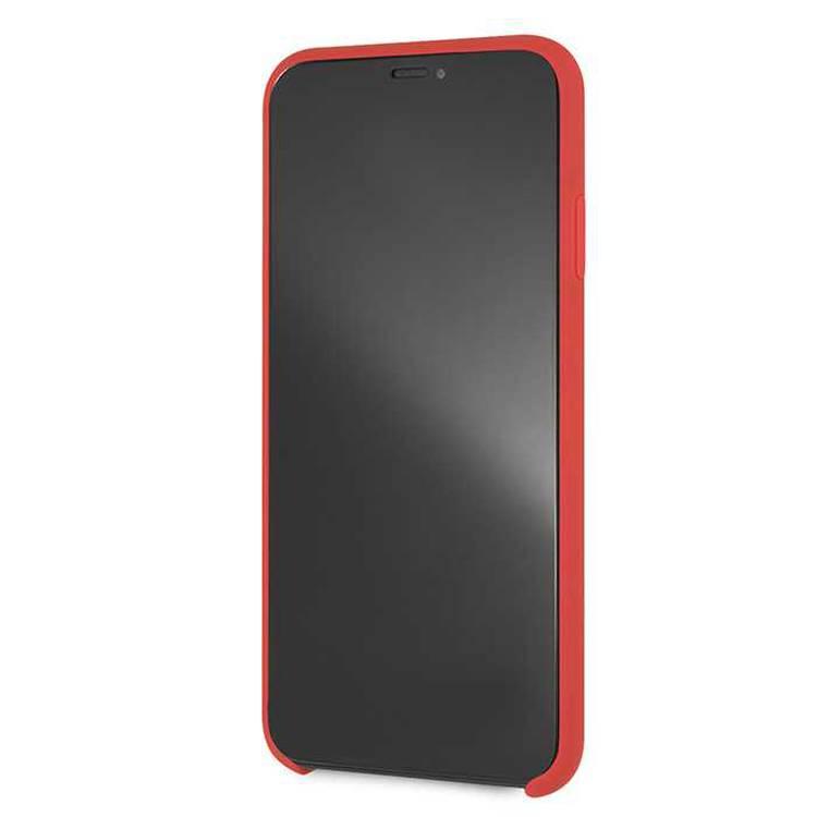 CG Mobile Ferrari SF Silicone Case for iPhone Xs Max, Anti-Scratch, Shock Absorption & Drop Protective Back Cover Suitable with Wireless Charging Officially Licensed - Red