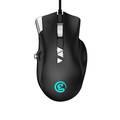 GameSir GM200 E-Sports Gaming Mouse, The Fully Customizable Button, LED Optical Computer Mouse Pro Gamer, Cable Length: 5.25 ft, Polished UV Coating Enables Durable Gaming - Black