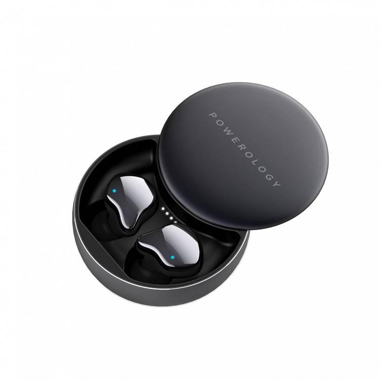 Bluetooth Headset Powerology PTWSEGY True Wireless Earbuds-Grey