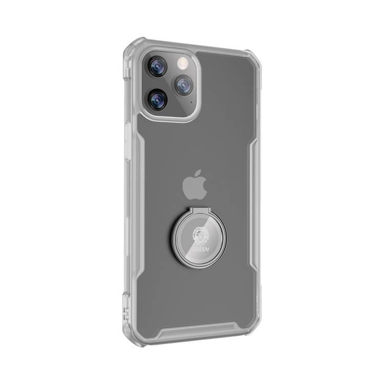 Green Lion Stylishly Tough Shockproof Case with Ring Anti-Shock Case Anti-Scratch Clear Hard PC + Metal Can work with Magnetic car phone holder (iPhone 12 Mini 5.4") - Clear