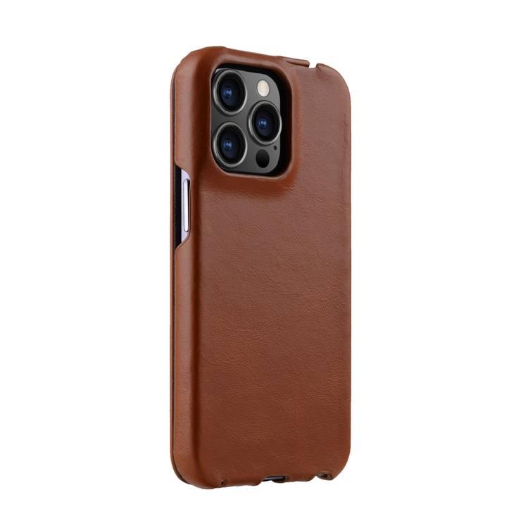 Melkco Jacka Series Waxfall  Premium Leather Cover Case for Apple iPhone 13 Pro (6.1") - (Tan WF)