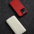 Melkco Jacka Series Lai Chee Pattern Premium Leather  Cover Case for Apple iPhone 13 Pro Max (6.7") - (Red LC)