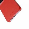 Melkco Back Snap Series Lai Chee Pattern Premium Leather Snap Cover Case for Apple iPhone 13 Pro (6.1") - (Red LC)