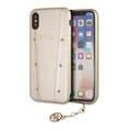 CG MOBILE Guess Kaia PU Hard Phone Case Compatible for iPhone X Drop Protection Mobile Case Officially Licensed - Gold