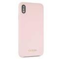 CG MOBILE Guess Silicone Phone Case Compatible for Apple iPhone Xs Max (6.5") Anti-Scratch Mobile Case Officially Licensed - Light Pink