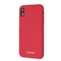 CG MOBILE Guess Silicone Phone Case Compatible for Apple iPhone Xr (6.1") Anti-Scratch Mobile Case Officially Licensed - Red