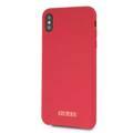 CG MOBILE Guess Silicone Phone Case Compatible for Apple iPhone Xs Max (6.5") Anti-Scratch Mobile Case Officially Licensed - Red