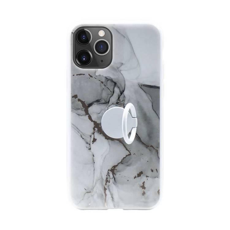 Habitu Marble Case with Ring for iPhone 11 Pro - Arabescato