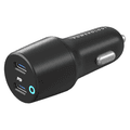 Powerology Dual Port LED Car Charger PD 45W - Black