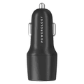 Powerology Dual Port LED Car Charger PD 45W - Black