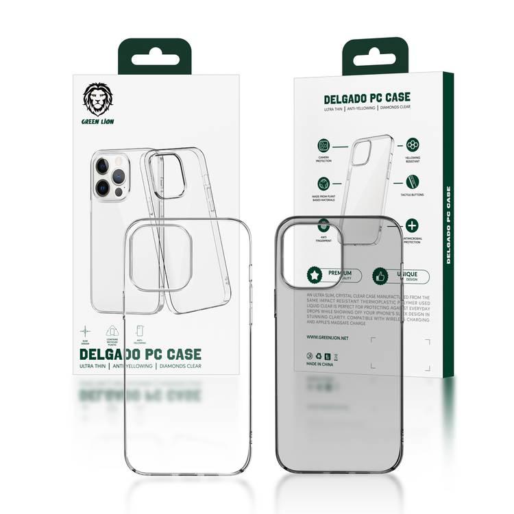 Green Lion Delgado PC Case for iPhone 13 6.1", Drop Protection, Shock-Absorption, Dust & Stain Resistant, Slim and Lightweight, Full Protection - Clear