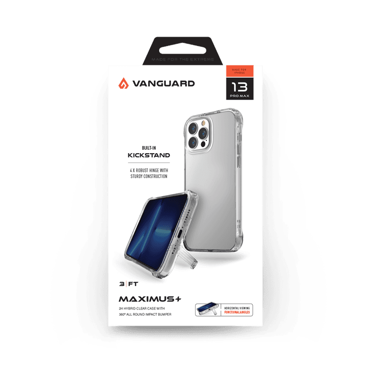 Viva Madrid Vanguard Shield Maximus + TPU Hybrid Case For iPhone 13 Pro Max (6.7") - Clear