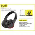 Budi Bluetooth Wireless Headphone With Bass Stereo - Black