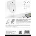 Budi Home Charger With USB-C Cable / Lightning & Micro Adapter - White