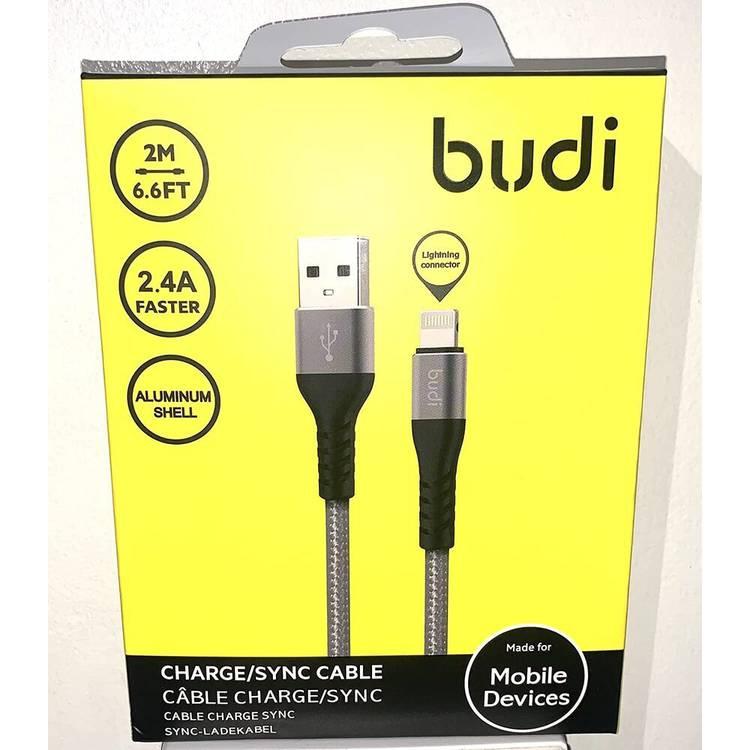 Budi Sync Lightning Cable Connector 2.4A USB Port