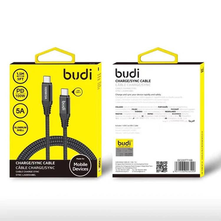 Budi Sync Type-C Cable PD 100W 5A USB