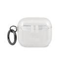 Karl Lagerfeld TPU Choupette Glitter Case for Apple Airpods 3 - Silver