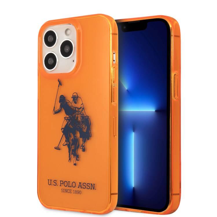 US Polo Assn Full TPU DH Logo Flou Case for iPhone 13 ( 6.1 ) - Orange