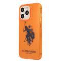 US Polo Assn Full TPU DH Logo Flou Case for iPhone 13 Pro ( 6.1  ) - Orange