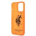 US Polo Assn Full TPU DH Logo Flou Case for iPhone 13 Pro ( 6.1  ) - Orange