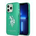 US Polo Assn Full TPU DH Logo Flou Case for iPhone 13 Pro ( 6.1  ) - Green