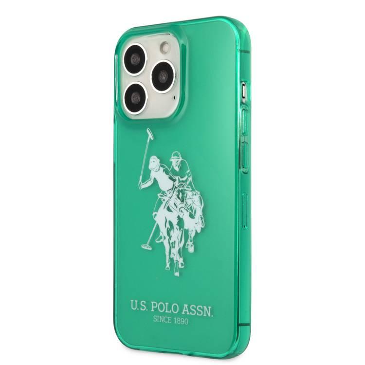 US Polo Assn Full TPU DH Logo Flou Case for iPhone 13 Pro ( 6.1  ) - Green