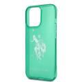 US Polo Assn Full TPU DH Logo Flou Case for iPhone 13 Pro ( 6.1  ) - Green