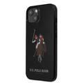 US Polo Assn Full TPU DH Color Logo Case for iPhone 13  ( 6.1  ) - Black