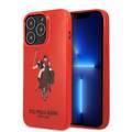 US Polo Assn Full TPU DH Logo Flou Case for iPhone 13 Pro ( 6.1 ) - Red