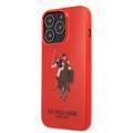 US Polo Assn Full TPU DH Logo Flou Case for iPhone 13 Pro ( 6.1 ) - Red