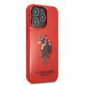 US Polo Assn Full TPU DH Logo Flou Case for iPhone 13 Pro ( 6.1 ) - Red