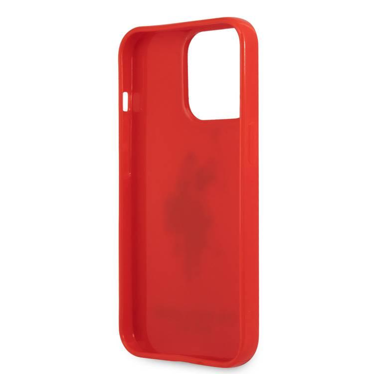 US Polo Assn Full TPU DH Logo Flou Case for iPhone 13 Pro ( 6.1 ) - Red