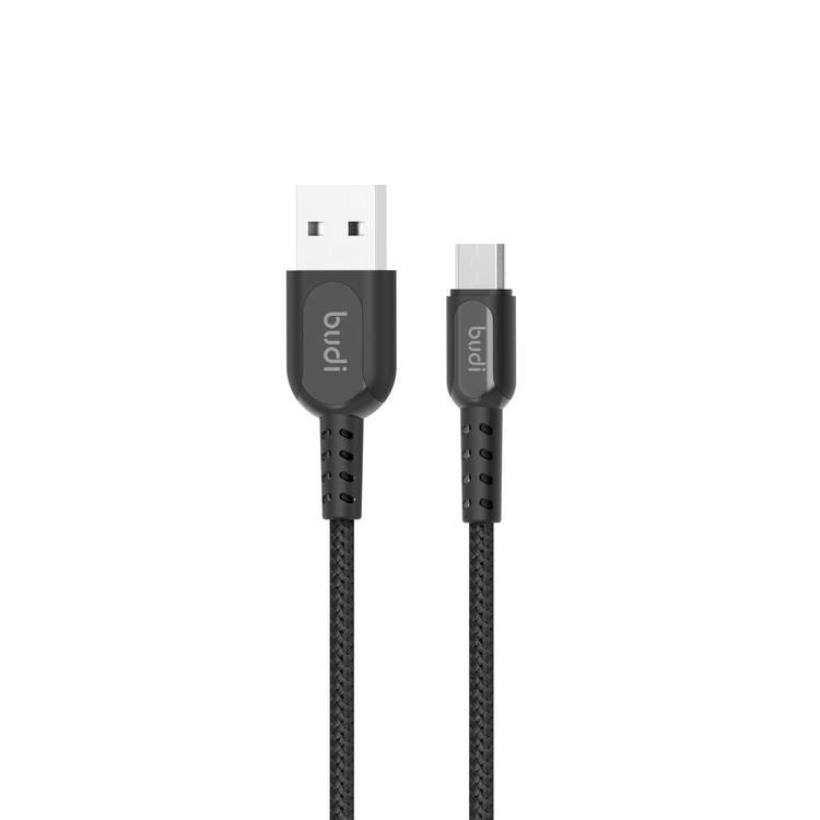 Budi Sync Micro USB Cable Zinc Alloy Metal - Black