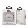 Karl Lagerfeld TPU Choupette Glitter Case for Apple Airpods 3 - Silver